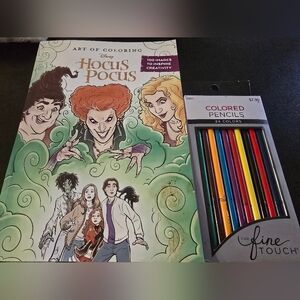 Disney Hocus Pocus Art of Coloring Book with Colored Pencils